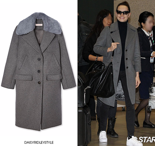 December 8th, 2015 | Arriving at Incheon Airport Tory Burch Wool & Cashmere Cocoon Coat - $995 