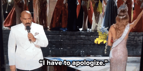 micdotcom:  Watch: This is so awkward. Steve Harvey then tries his best to backtrack and apologize.