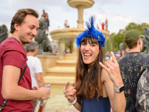 Place Daumesnil, Paris 12eme, 15 juillet 2018, victoire des Bleus en Russie