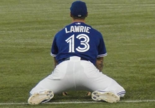 hairyathletes: notdbd:  Brett Lawrie in the clubhouse, slam dunking and dancing with