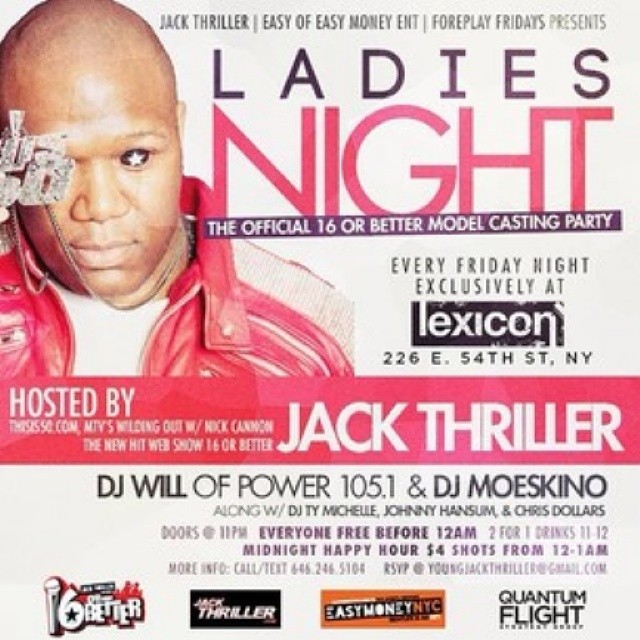 EVERY GOTDAMN FRIDAY NIGHT ITS GOING DOWN @ LEXICON in NEW YORK LADIES NIGHT #16orbetter PARTY
Hosted by @Jackthriller
Music by @DJMOESKIENO
Powered by @Easymoneynyc
#smsaudio #sxliquors #supermanlover #superstarshit #thrillergang #doglife #jackordie...