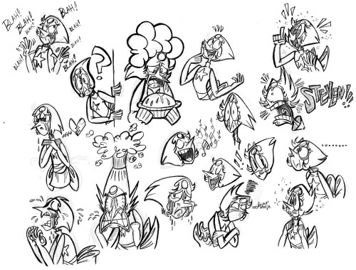 kevinarsenault:  At last! A bunch of my favorite Pearls I doodled in the morning! Now outlined and easier to look at~!