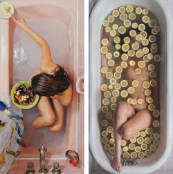 fruitelf:  untrustyou:  Paintings by Lee Price  they are literally the reason i still paint  I need a lemon bath.