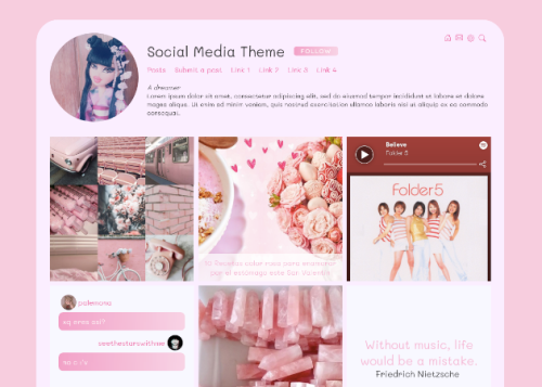 themesbypale:Theme: Social Media by Themes by Pale (or Palemomos Themes)Preview 1 | Preview 2 | Inst