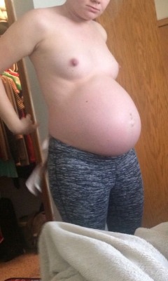 submityourpreggopics:  Here’s several of my sexy wife from her first and second (current) pregnancy. Look how much her boobs grew! Enjoy!  Fantastic preggo submission!