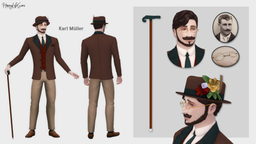 My OC sim Concepts- Karl Müller - God of The Earth, Plants, Animals and Agriculture.Most of his clot