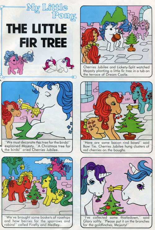 G1 My Little Pony comic #8 (1985), “The Little Fir Tree”