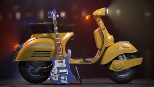  Vespa Super Sport 180Modeled this baby for Hard Surface modeling 2 class at Gnomon. Textured in Sub