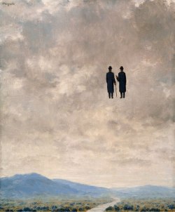 aizobnomragym:  Rene Magritte“The Art of Conversation”