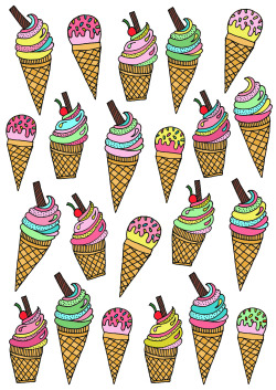 louisekade:  Ice Cream Pattern