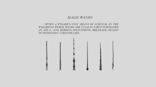 lovegoody: harry potter meme ϟ [3/6] spells, magical creatures, potions, or objects → wands &ld