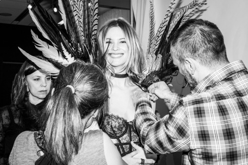 Behati Prinsloo fitting for the Victoria’s Secret Fashion Show 2014.