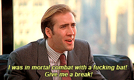 mazereaugh: deadlightcircus: Vampire’s Kiss (1989) dir. Robert Bierman  The last gif is a representation of my time alive 