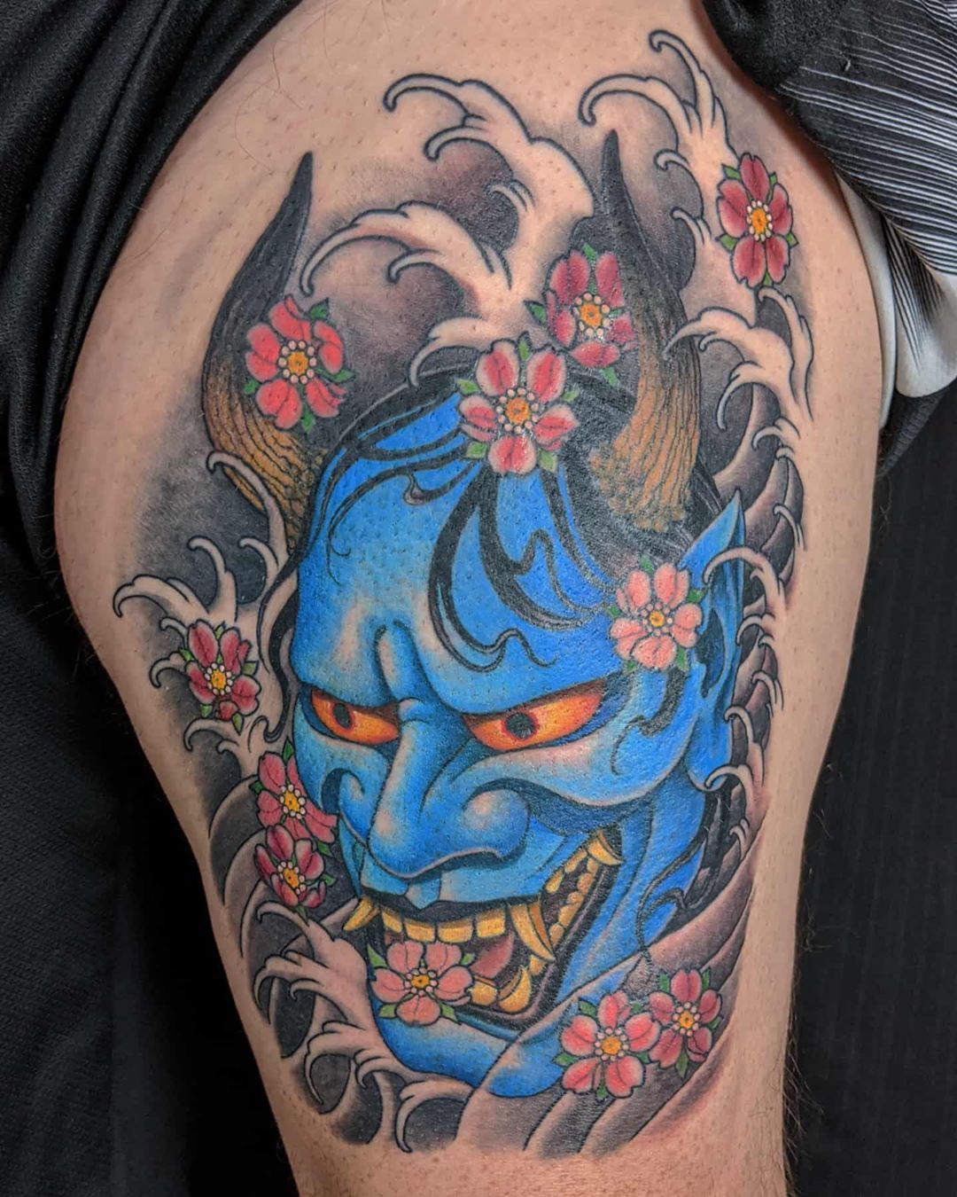 blue hannya mask