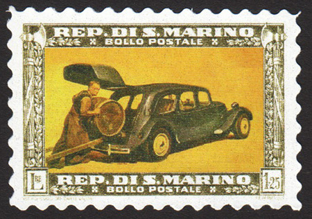 Faux postage by Kihm Winship.