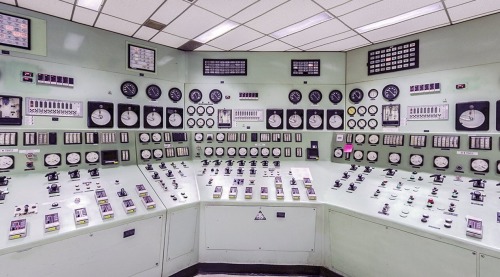 weirdlandtv:Control rooms, power stations, control panels—Soviet era mostly, and