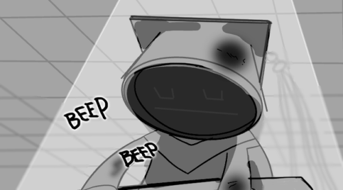 teenyleeni:ARE YOU KIDS READY TO LEARN [image: two b&amp;w drawings of a robot’s head. In 