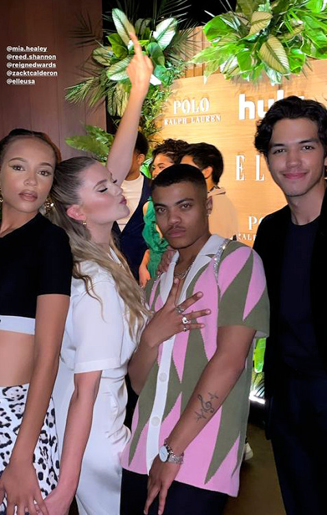 Reign Edwards, Mia Healey, Reed Shannon, Zack Calderon, Sophia Ali and Charles Alexander at ELLE&rsq