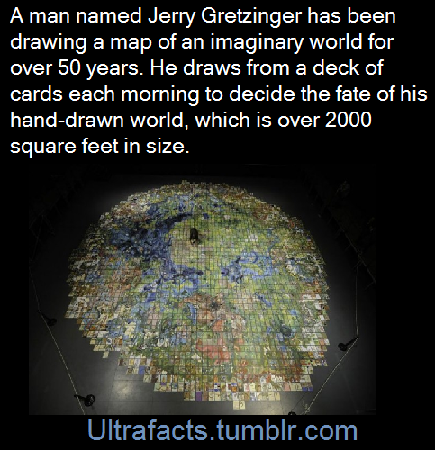 ultrafacts:Jerry created his imaginary world over a period of more than 50 years! He started drawing when he was a youngster, and never stopped. (Fact Source) l (His blog)