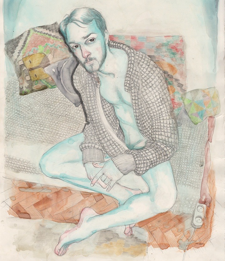 sadiguran: 50x70cm suluboya