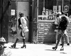 novaub313:  Prostitutes on the stroll–The Bowery, New York City 1970′s…
