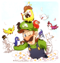 nowitsevenhotter: I know I am late af but still, Happy National Bird Day🐦Birds are my favourite animals in the world~ Thanks to Nintendo for creating so many different birds in SMO!