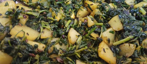 Sabji , Fenugreek And Potato.