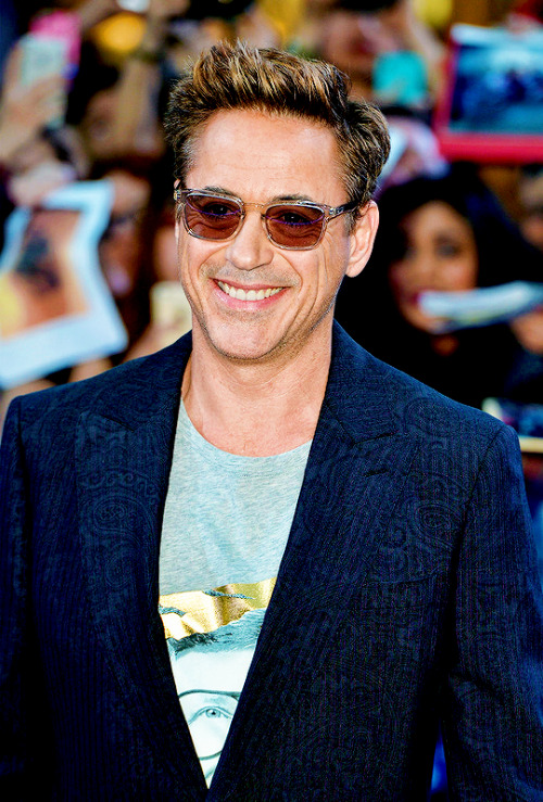 Robert Downey Jr attends the European premiere of ‘The Avengers: Age Of Ultron’ at Westfield London 