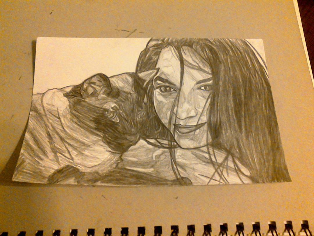 Drew my #EternalCrush @ssdarkangel (and her kitty!) again cuz I can’t get her outta my head. *le sigh* #Wrestling #DarkAngel #SarahStock #HeartEyesEmjoji #ProGraps #Sarita #TNA #WWE #NXT #Love #Art #ArtOfWrestling #SupportWomensWrestling #Feels...