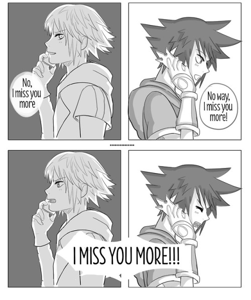 A small, slightly late comic for Soriku Week Day 3: Rivalry. And for Day 4: Reconciliation: I&r
