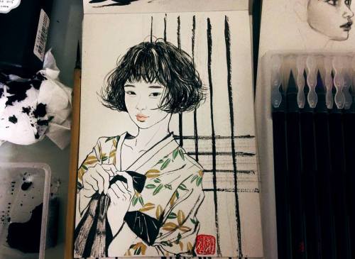 crossconnectmag:  Zipcy Pleasures  Yang Se-Eun (양세은) aka Zipcy is a South Korean artist who creates dreamy illustrations with muted colors that seem to have faded with time like some youthful romantic memory. She is very curious about humanity &