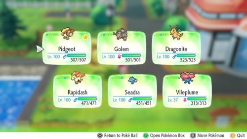 I still need to level up Vileplume a bit, but having a full shiny team is nice.I also have bunch of 