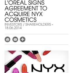pakeeztani:  hoodjab:  The world is coming to an end. L'oreal just bought out NYX. For those of you who don’t know l'oreal is a huge supporter of Israel and they test on animals.   NYX had always been my favorite brand of make up. Unfortunately I will
