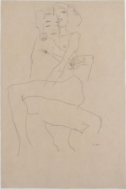 wryer:  Couple embracing, Egon Schiele 