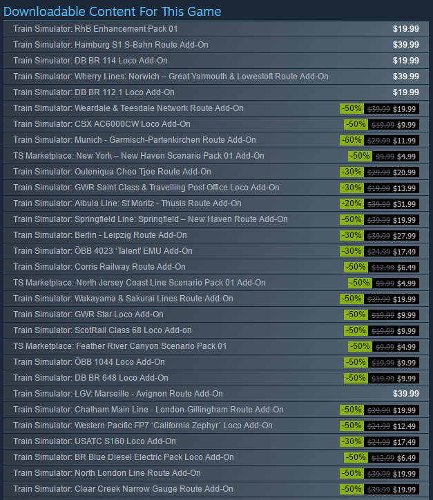 moxperidot: You can get a sweet deal on the Train Simulator 2017 DLC thanks to black