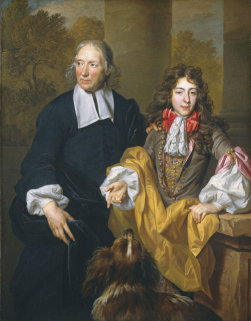 Portrait of a young man and his tutor by Nicolas de Largilliere, 1685