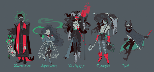 ghostbri:lately i’ve been developing a little horror/fantasy rpg concept in my freetime. here are so