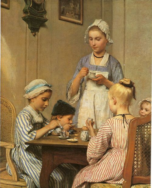 artist-anker: Kinderfrühstück, 1879, Albert Anker