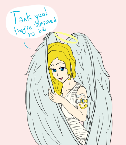 Its One Of The Traits Of Beeing An Archangel, Along With The Color And The Especial Ability.