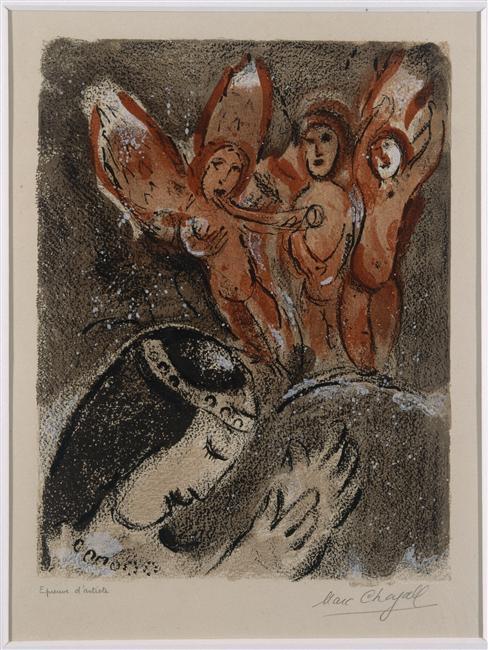 artist-chagall: Sarah and angels, Marc ChagallMedium: lithography,paperwww.wikiart.org/en/ma