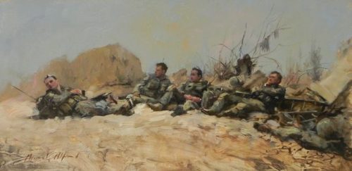 Michael Alford is a British figurative artist.Paintings:Irish Guards-HelmandOP Herrick 18, 1 Mech Bd