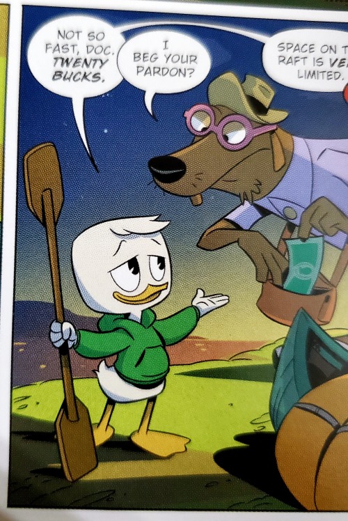 mursduckproblems:Louie Duck in IDW Ducktales #1 - Big Trouble at Little Lake![Art by Andrea Greppi &