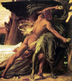 Lord Frederic Leighton Hercules Wrestling with Death for the Body of Alcestis (detail), British, c.1870Leighton House Museum, Londonoil on canvas 