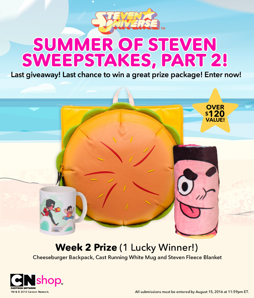 The second Summer of Steven Sweepstakes giveaway by the CN Shop is now up! You can