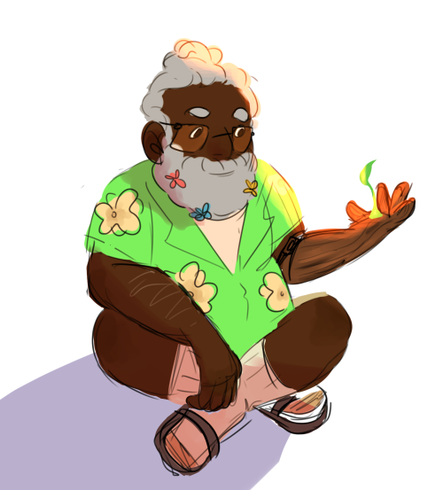 fioblah: thinkin about merle [id. a drawing of merle highchurch from the adventure zone. he is dark 