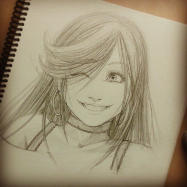 omar-dogan:  Cindy, done in pencil for fun. This one ended up being very popular