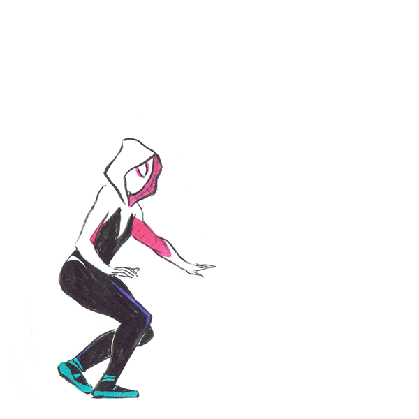 Tumbl'n with Kt — Combined my Spider-Gwen studies into a (rough)...