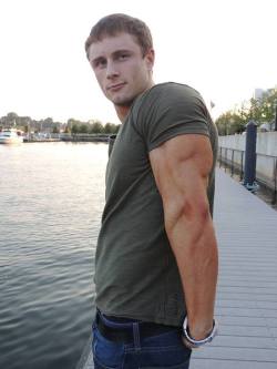 Showing Off His Arms