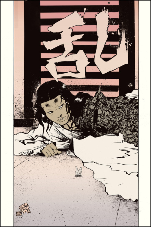 Yojimbo and Kadae by Paul PopeAkira Kurosawa inspired limited edition screen prints. S/N regular edi
