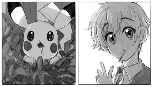 diaemyung:Free! x Pokemon (Click the images for larger size).Story of Nagisa and PikachuThis is the 